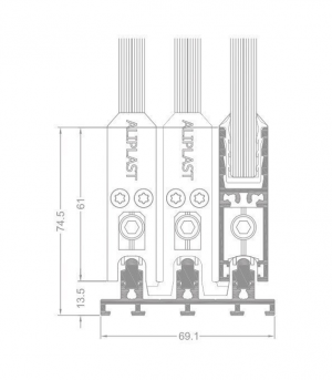 Rysunek techniczny Slide Glass