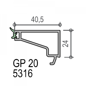 listwa przyszybowa GP20 5316 do pakietu 24 mm