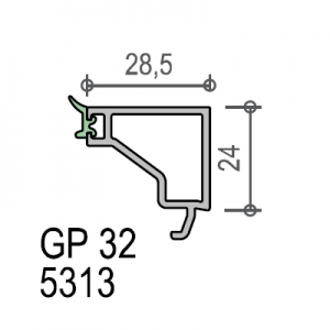 listwa przyszybowa GP32 5313 do pakietu 36 mm