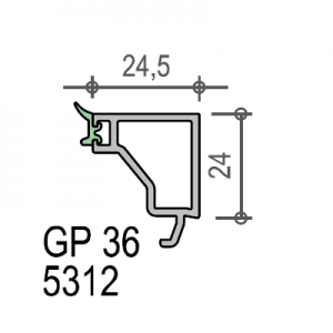 listwa przyszybowa GP36 5312 do pakietu 40 mm