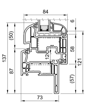 Cross-section Prestige EcoLine HP1110, HO1821 35 mm