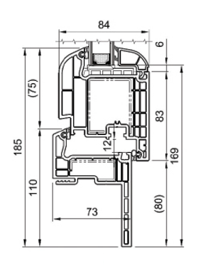 Cross-section Prestige EcoLine HP1110, HP1830 58 mm broad sash