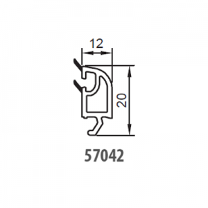 Glasleiste 57042 für Verglasung 36mm