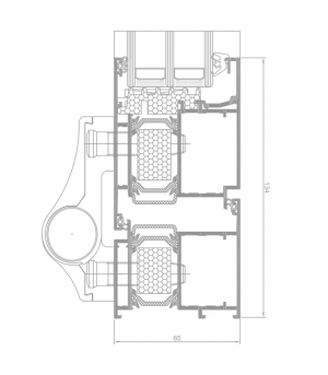 Priečny rez dverami Imperial 800 i+