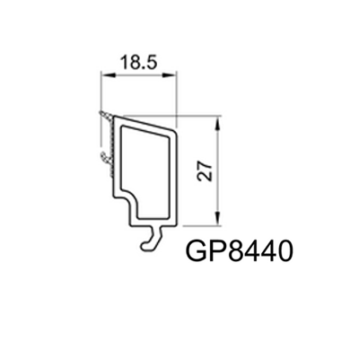 Listello fermavetro GP 8440 per vetrocamera 44 mm