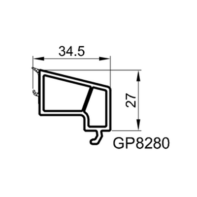 Glasleiste GP8280 für Verglasung 28 mm